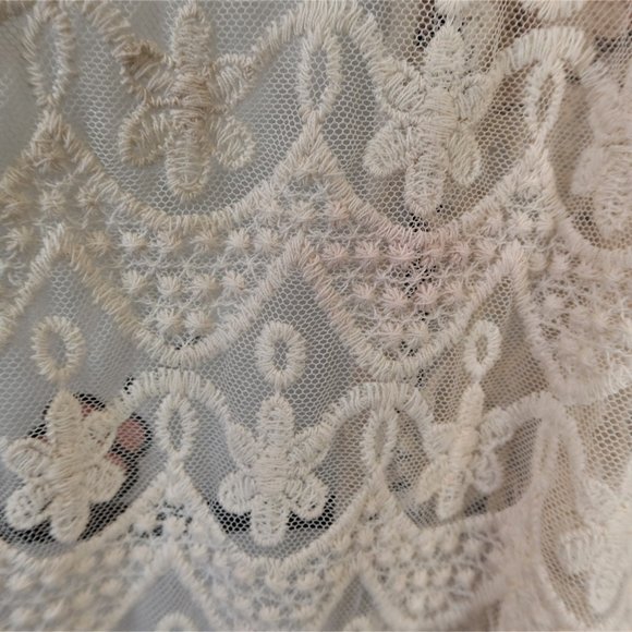 Blue Rain Cream Lacy Cardigan Size Large - Picture 7 of 14